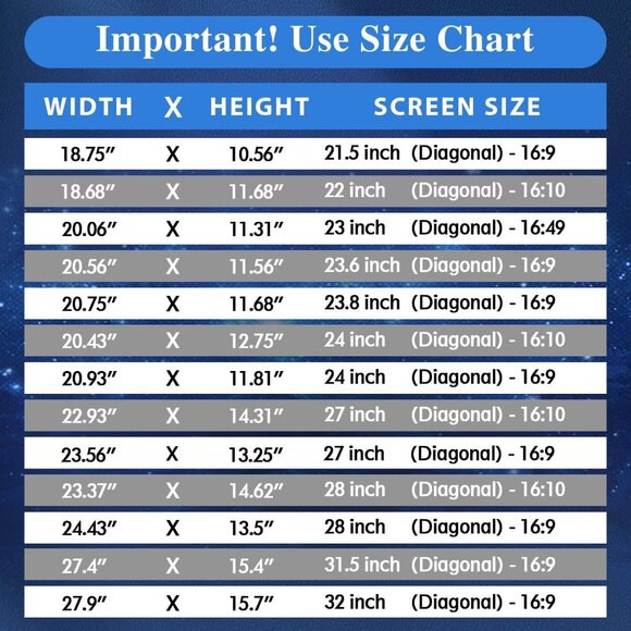 [2-Pack] 24" Computer Privacy Screen Filter for 16:9 Widescreen Removable - Picture 9 of 10